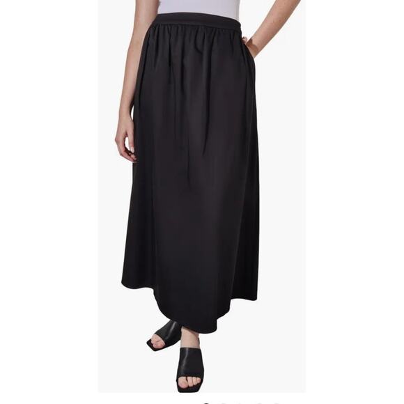 Ming Wang Dresses & Skirts - Ming Wang skirt gathered cotton blend maxi black size Small S